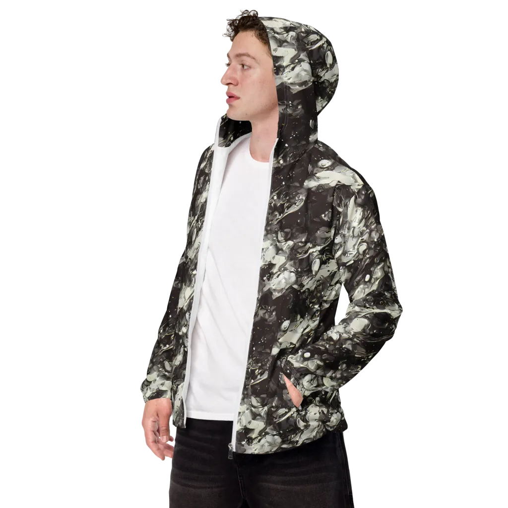 Nocturne Melt on Men's Windbreaker — Left Front