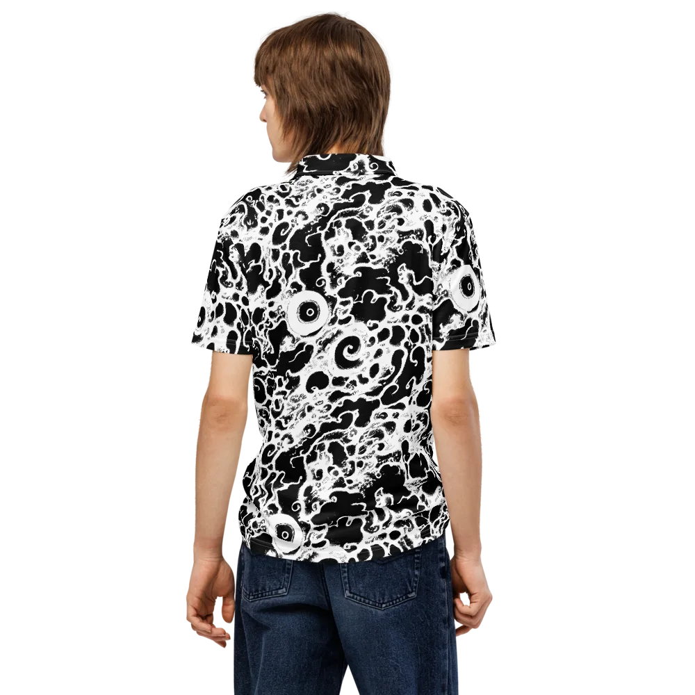 Obsidian Drift on Men's Slim Fit Polo Shirt — Back