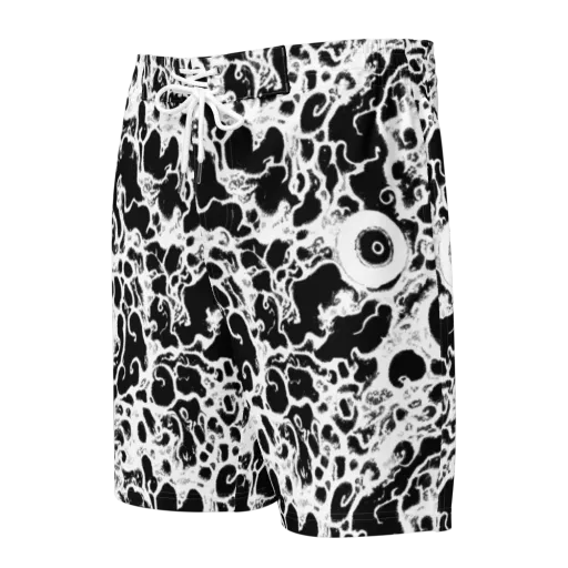 Obsidian Drift on a Men's Board Shorts
