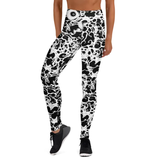 Obsidian Drift on a Yoga Leggings