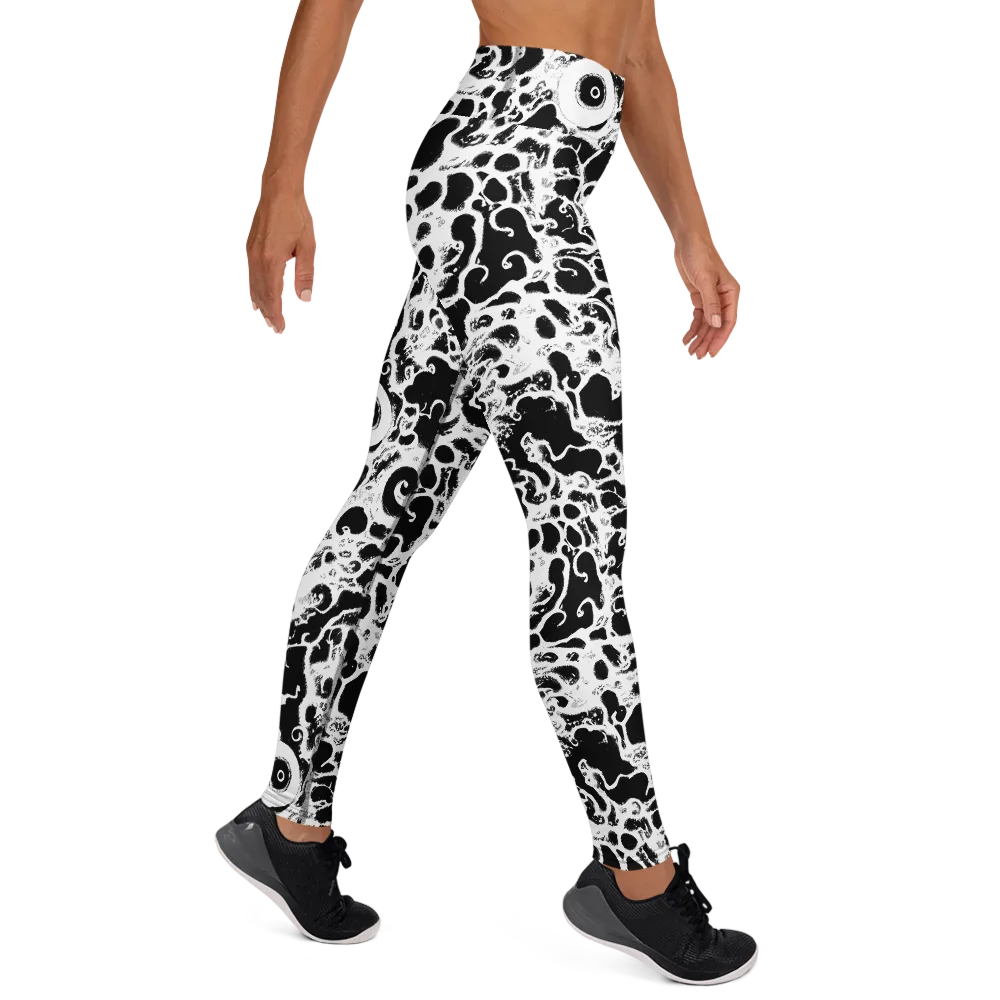 Obsidian Drift on Yoga Leggings — Right