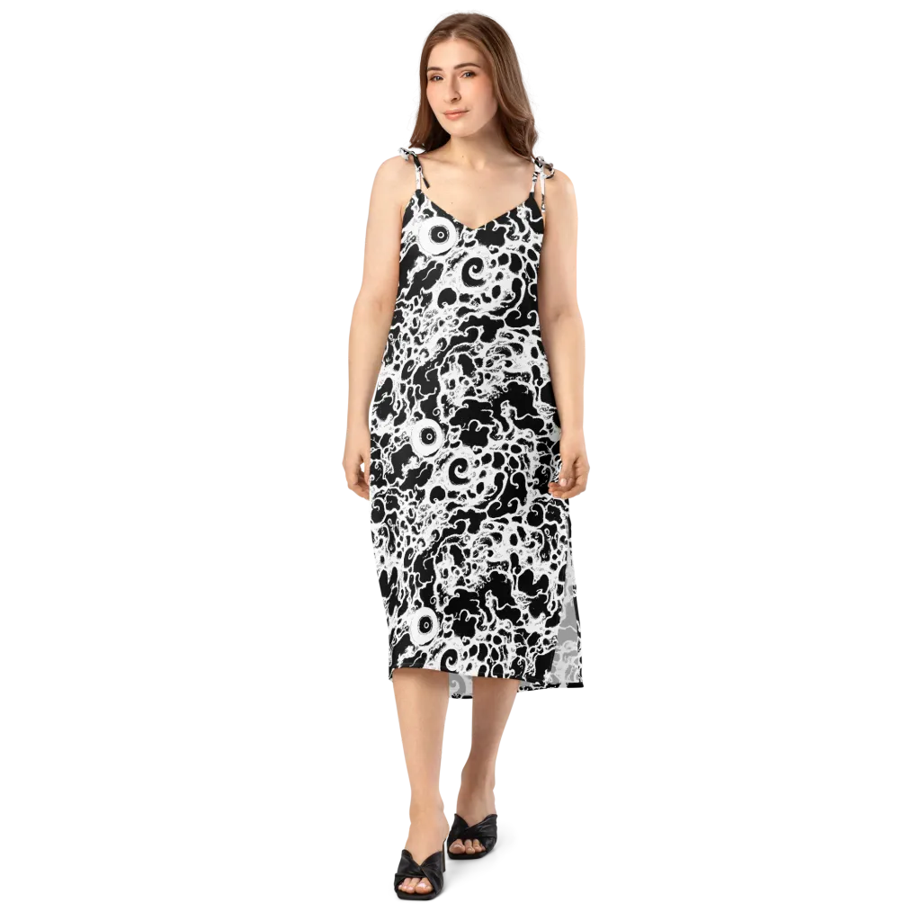 Obsidian Drift on Slip Dress — Front