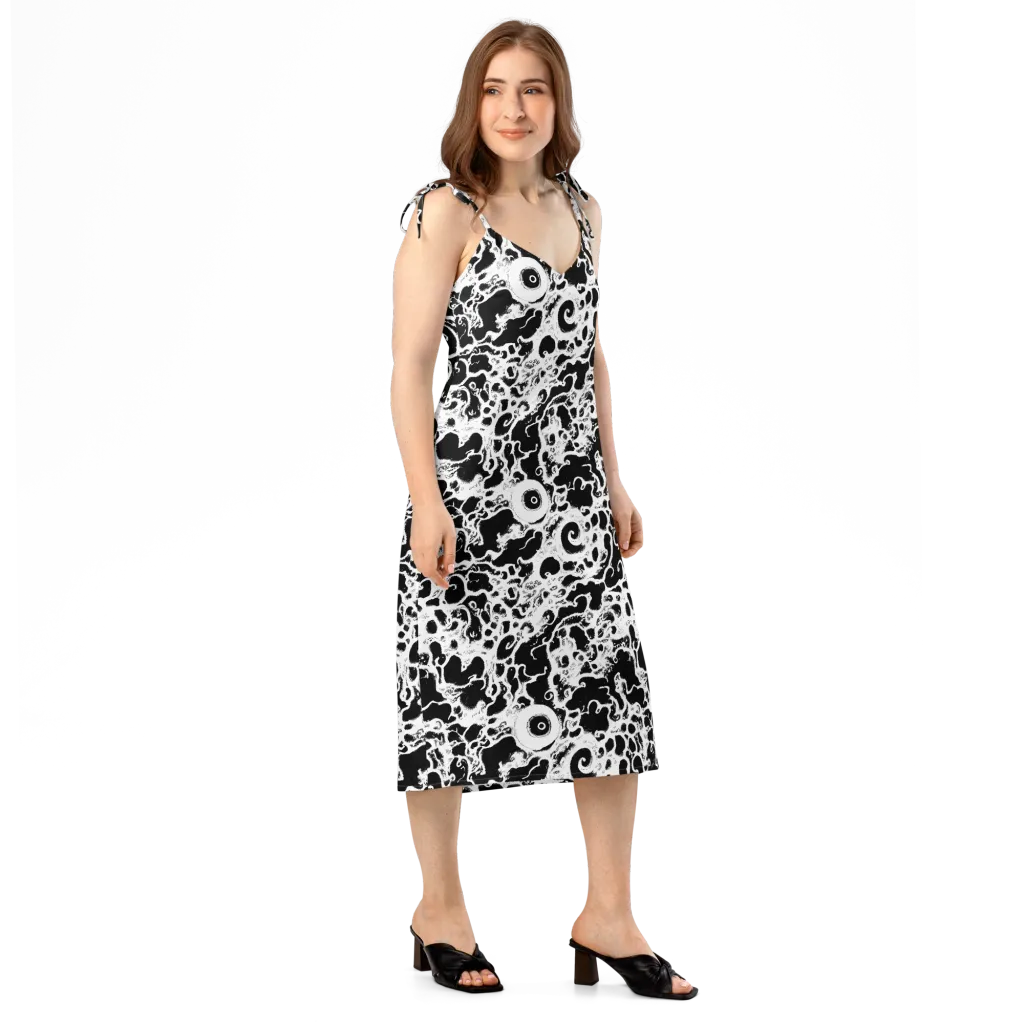 Obsidian Drift on Slip Dress — Right Front