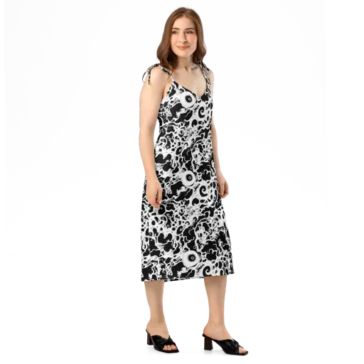 Obsidian Drift on a Slip Dress