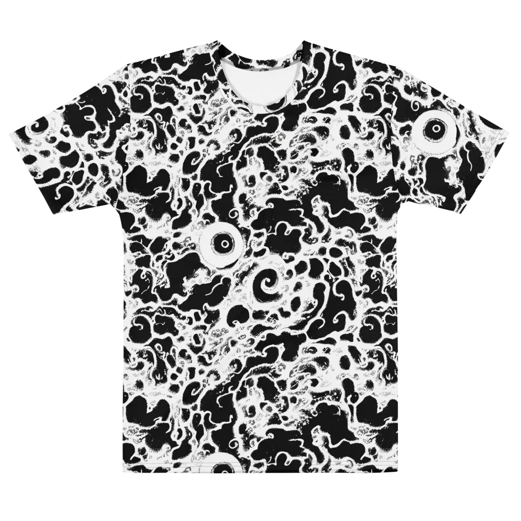 Obsidian Drift on Men's Cotton Crew Neck T-Shirt — Front