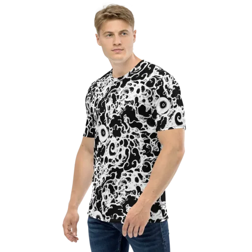 Obsidian Drift on a Men's Crew Neck T-Shirt