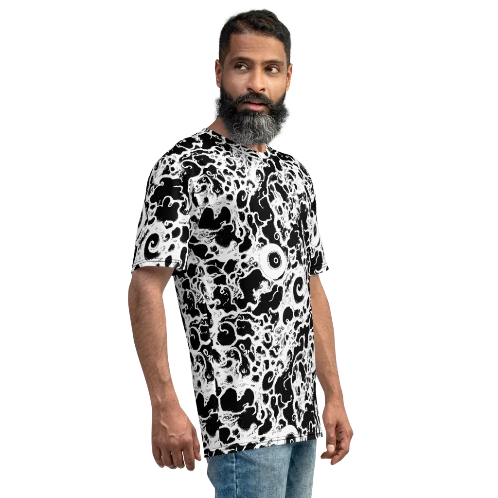 Obsidian Drift on Men's Crew Neck T-Shirt — Right