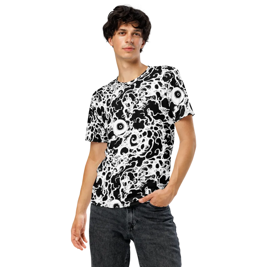 Obsidian Drift on Men's Crew Neck T-Shirt — Front