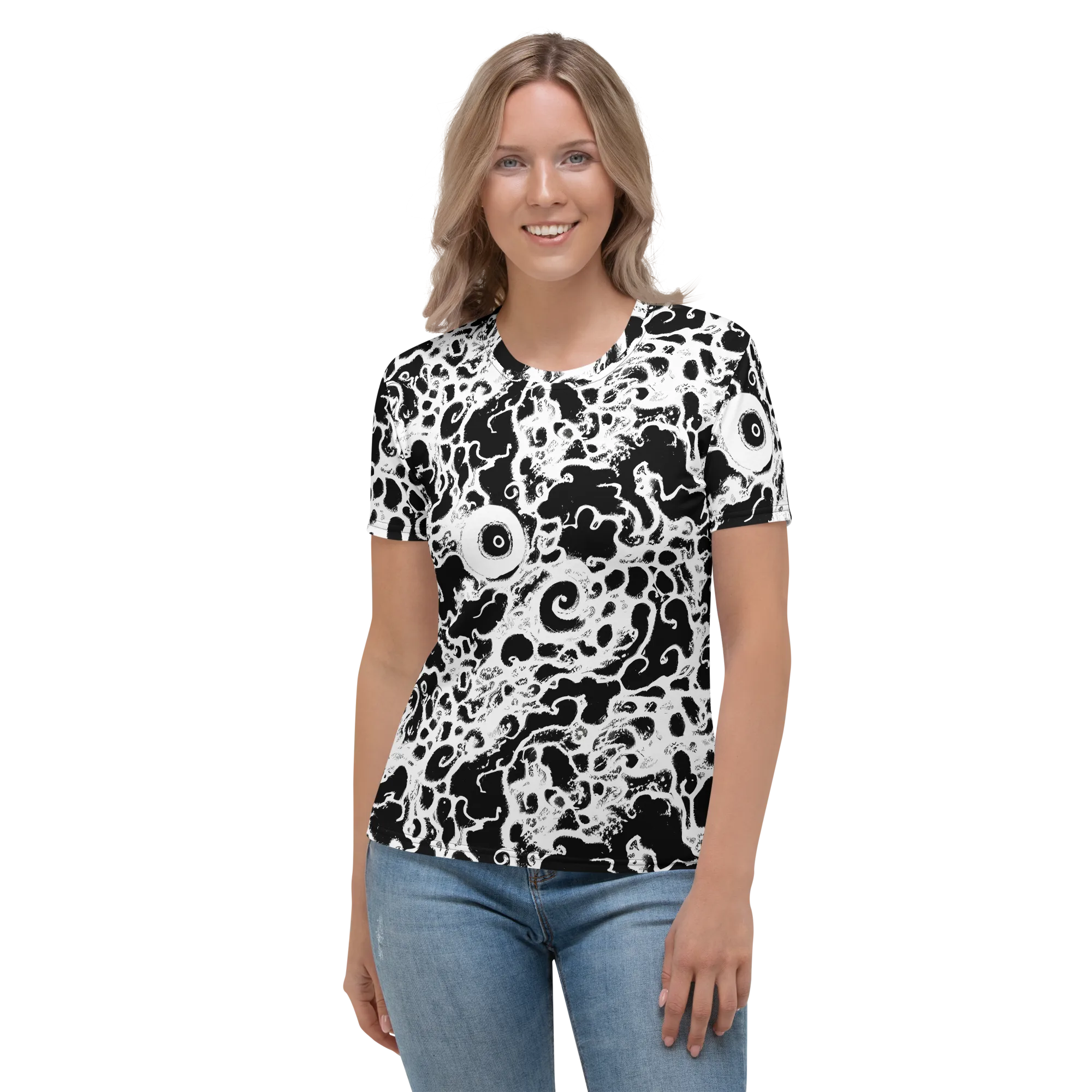 Obsidian Drift on Women's Crew Neck T-Shirt — Front