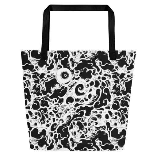 Obsidian Drift on a Large Tote Bag W/ Pocket