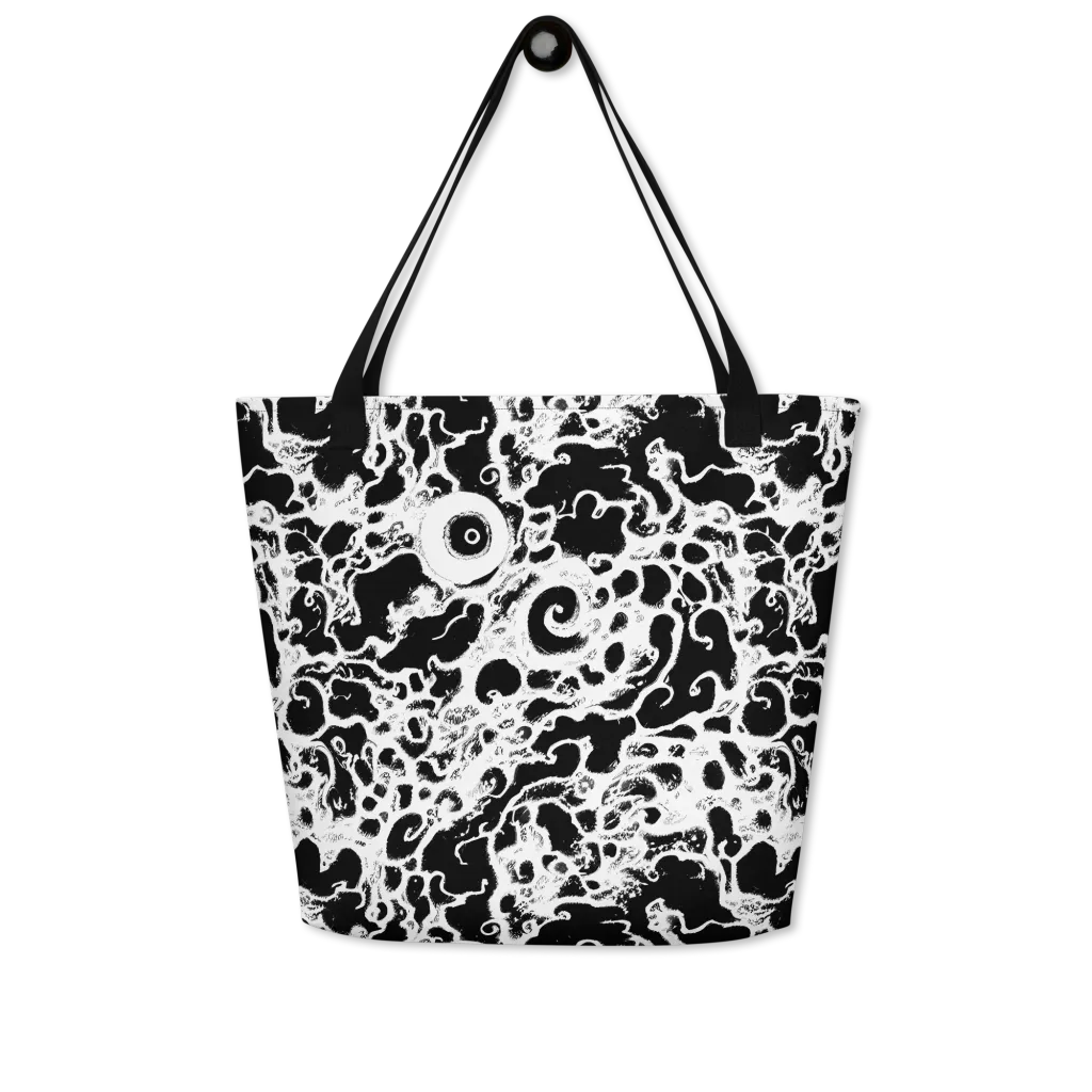 Obsidian Drift on Large Tote Bag W/ Pocket — Front