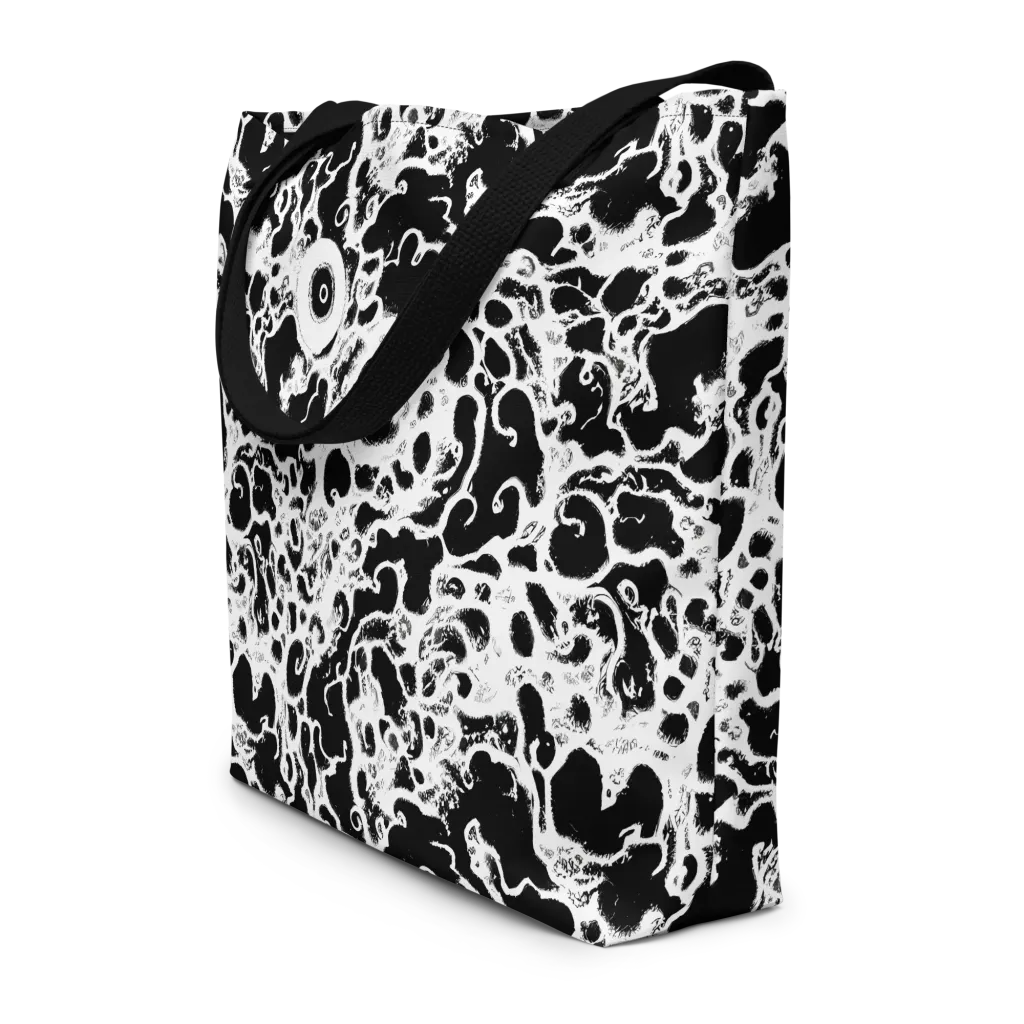 Obsidian Drift on Large Tote Bag W/ Pocket — Front