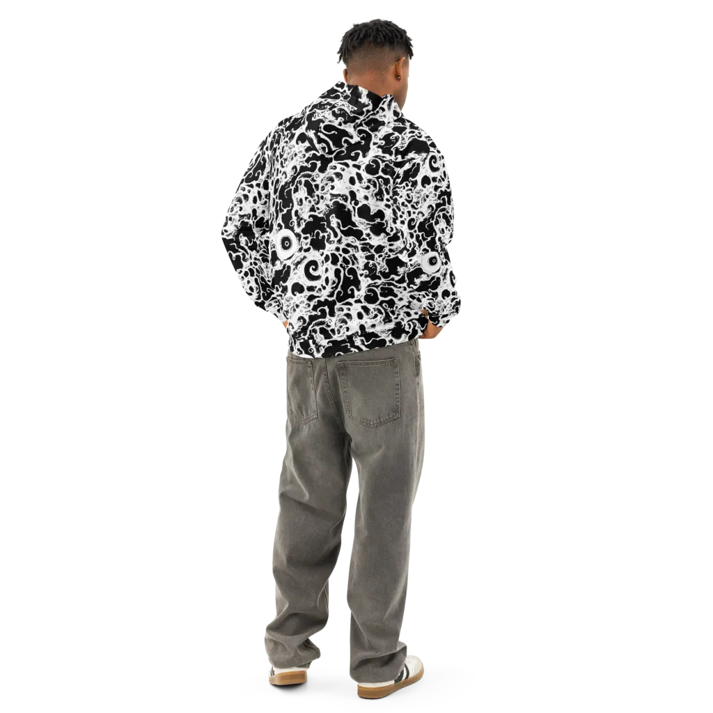 Obsidian Drift on Cotton Hoodie — Back