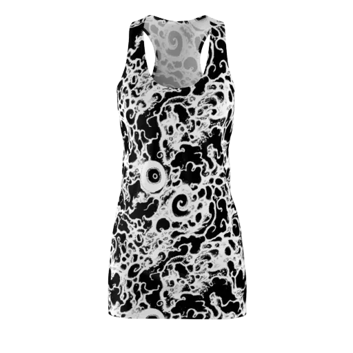 Obsidian Drift on a Racerback Dress
