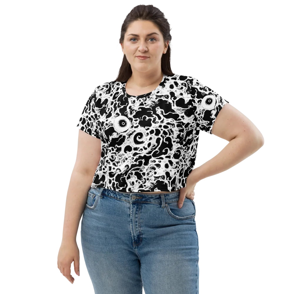 Obsidian Drift on Crop Tee — Front