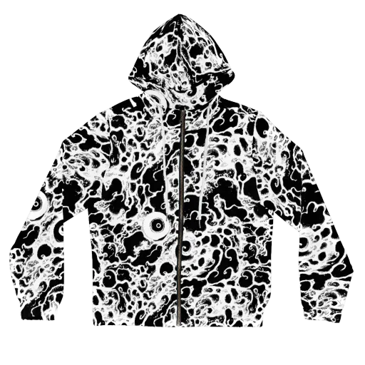 Obsidian Drift on a Women's Full-Zip Hoodie