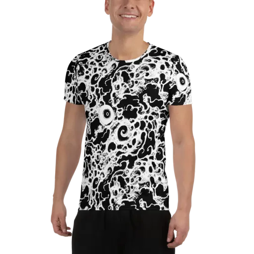Obsidian Drift on a Men's Athletic T-Shirt