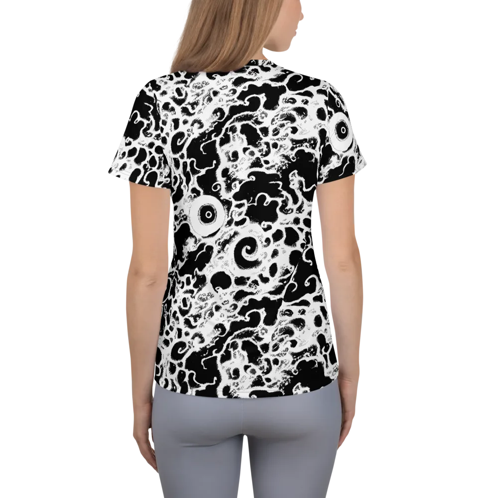 Obsidian Drift on Women's Athletic T-Shirt — Back