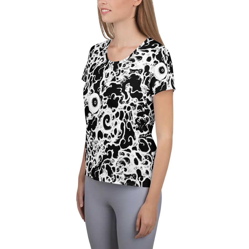 Obsidian Drift on Women's Athletic T-Shirt — Left