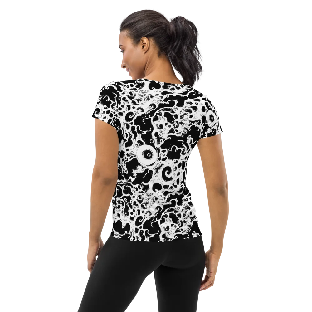 Obsidian Drift on Women's Athletic T-Shirt — Back