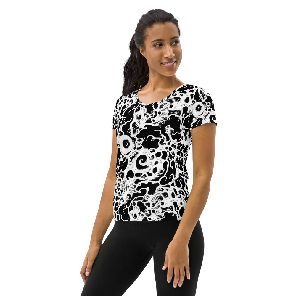 Obsidian Drift on Women's Athletic T-Shirt — Left