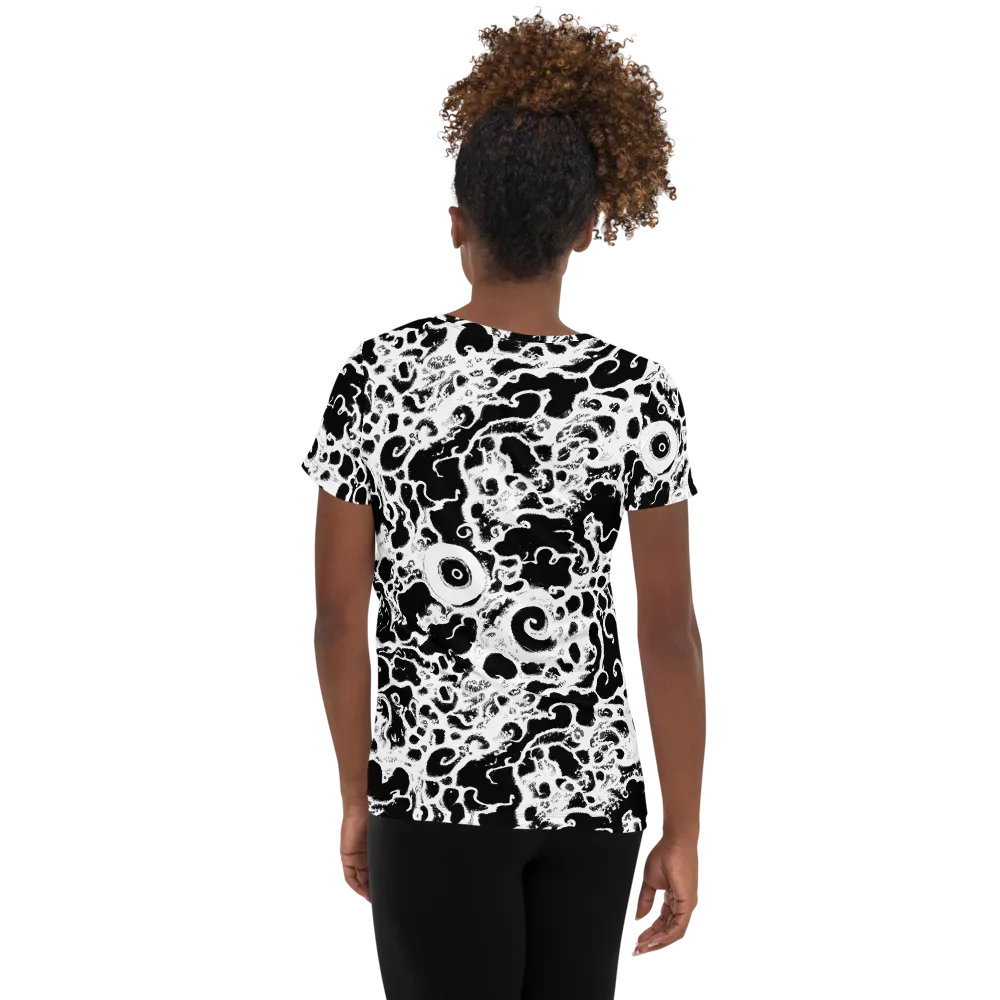 Obsidian Drift on Women's Athletic T-Shirt — Back