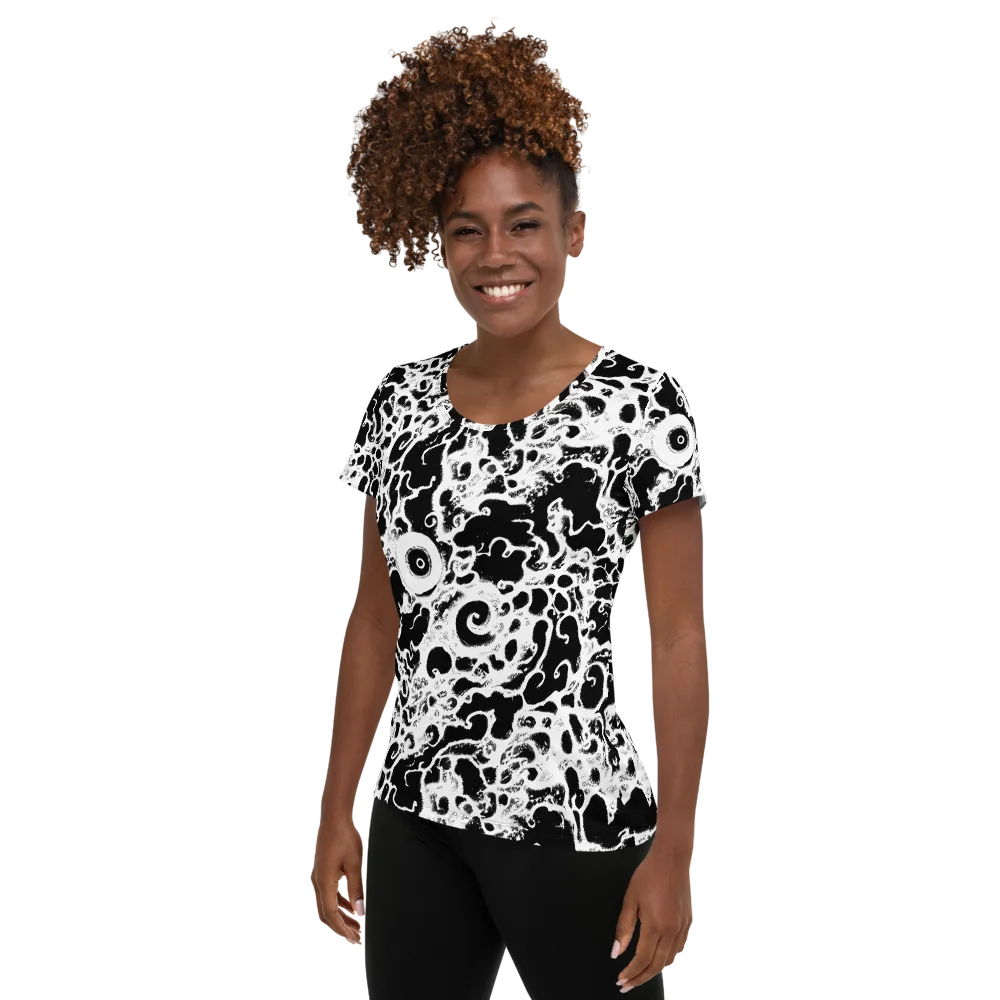 Obsidian Drift on Women's Athletic T-Shirt — Left