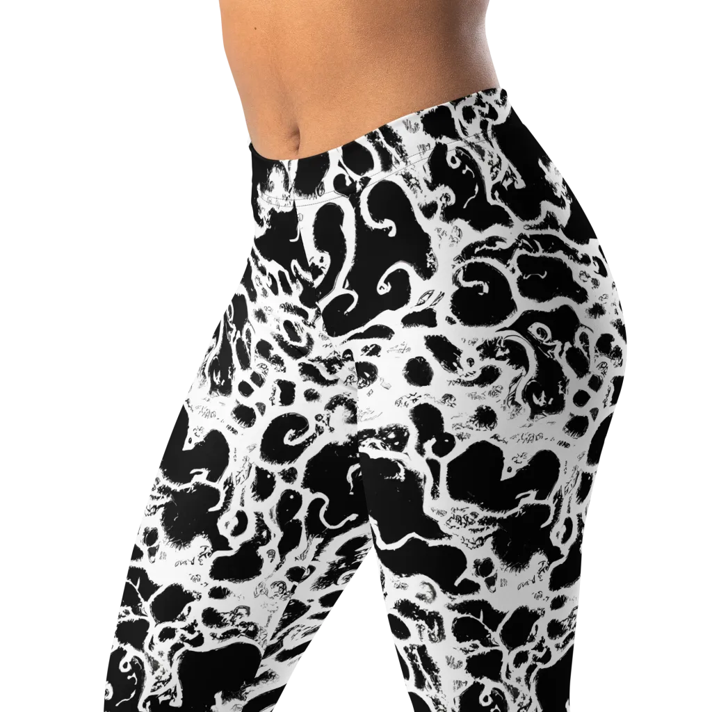 Obsidian Drift on Leggings — Left Front