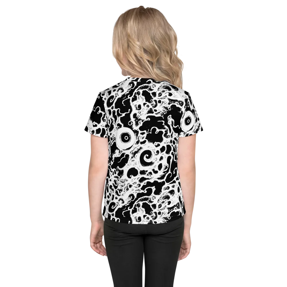 Obsidian Drift on Kids Crew Neck T-Shirt — Back
