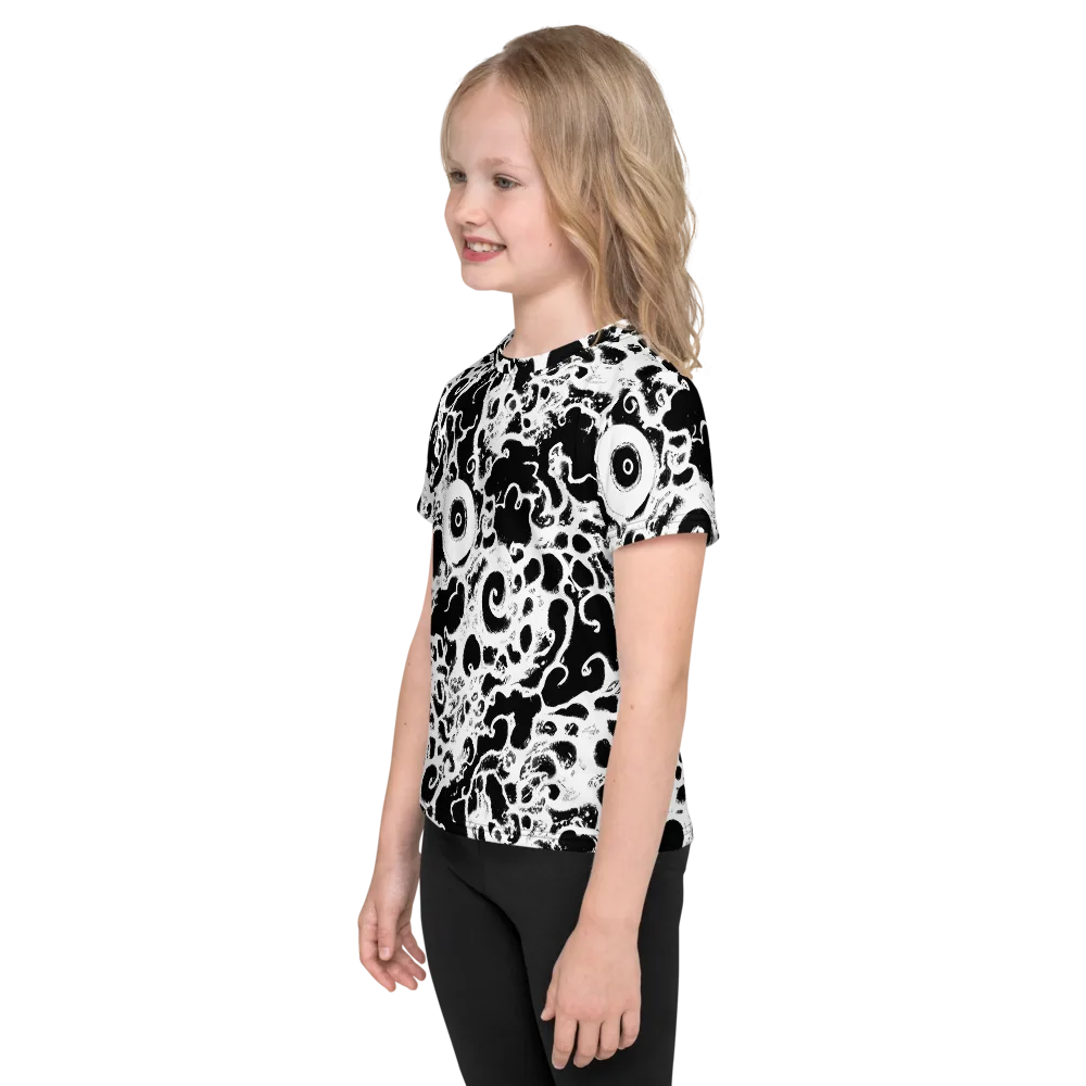 Obsidian Drift on Kids Crew Neck T-Shirt — Left