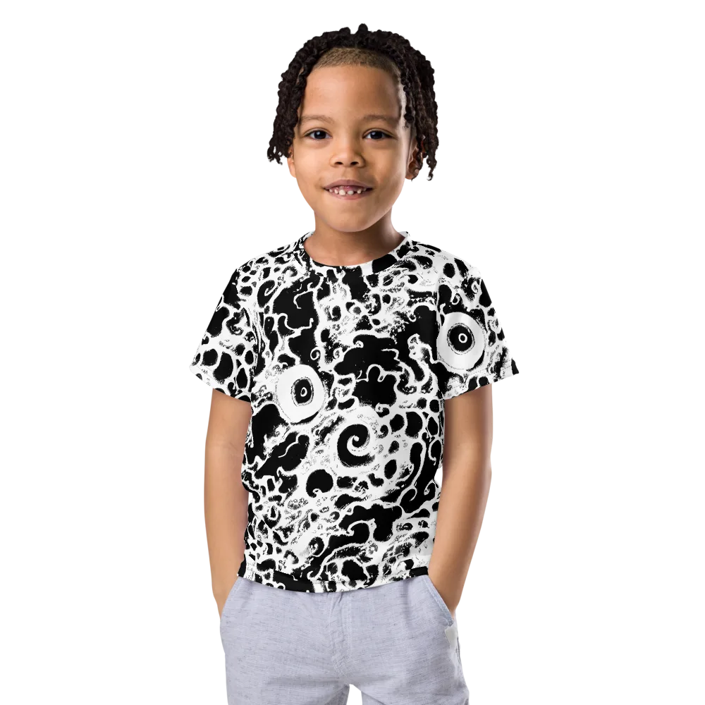 Obsidian Drift on Kids Crew Neck T-Shirt — Front