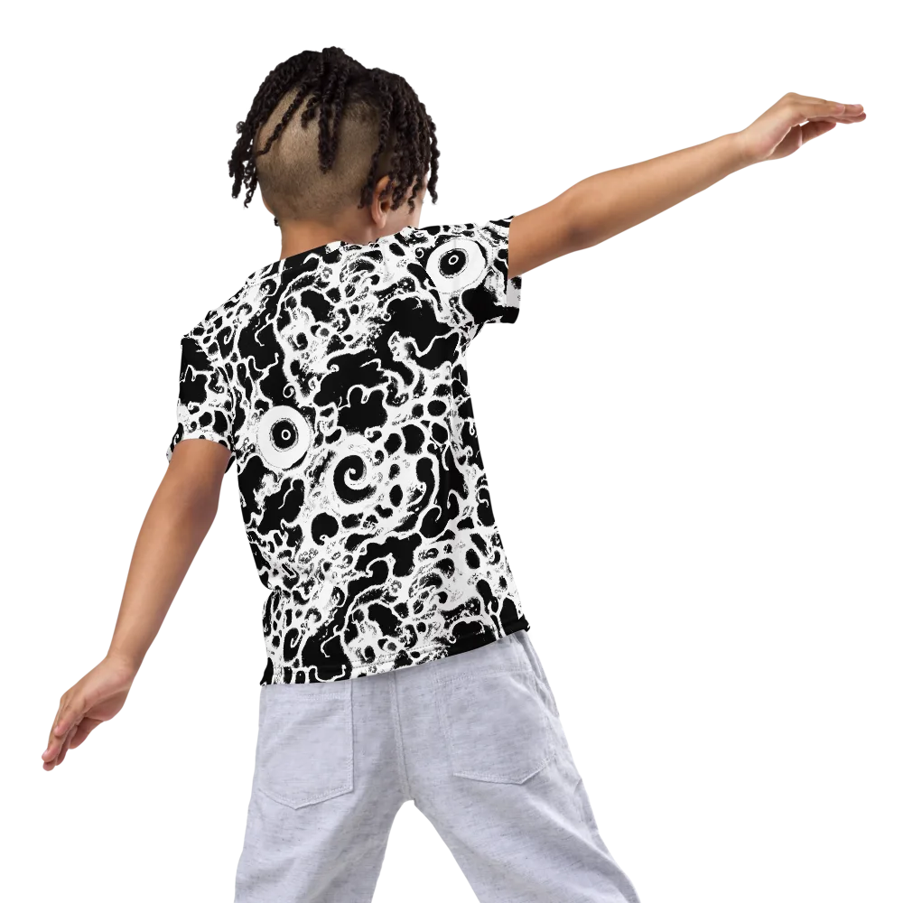 Obsidian Drift on Kids Crew Neck T-Shirt — Back