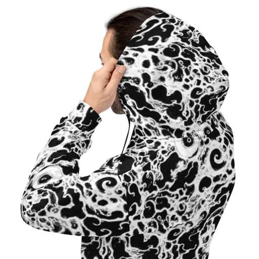 Obsidian Drift on a Hoodie