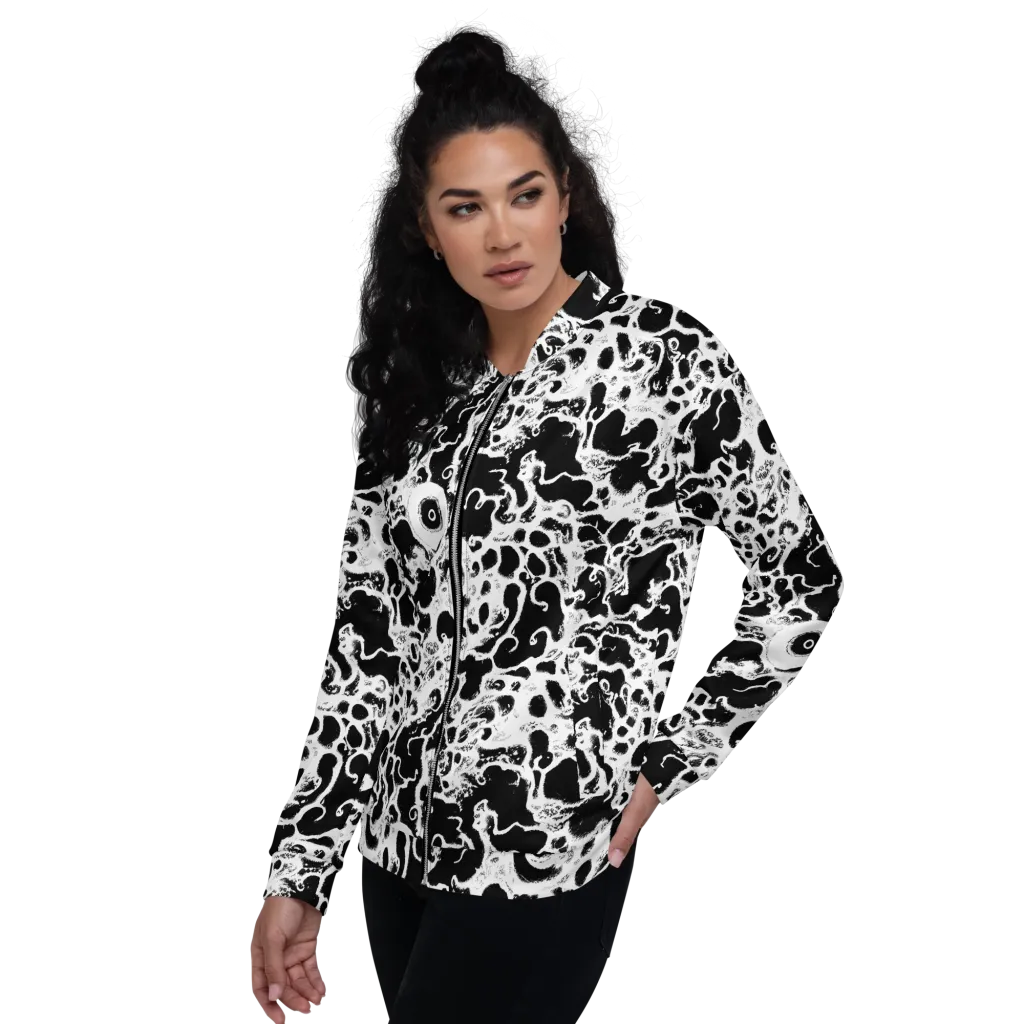 Obsidian Drift on Bomber Jacket — Left