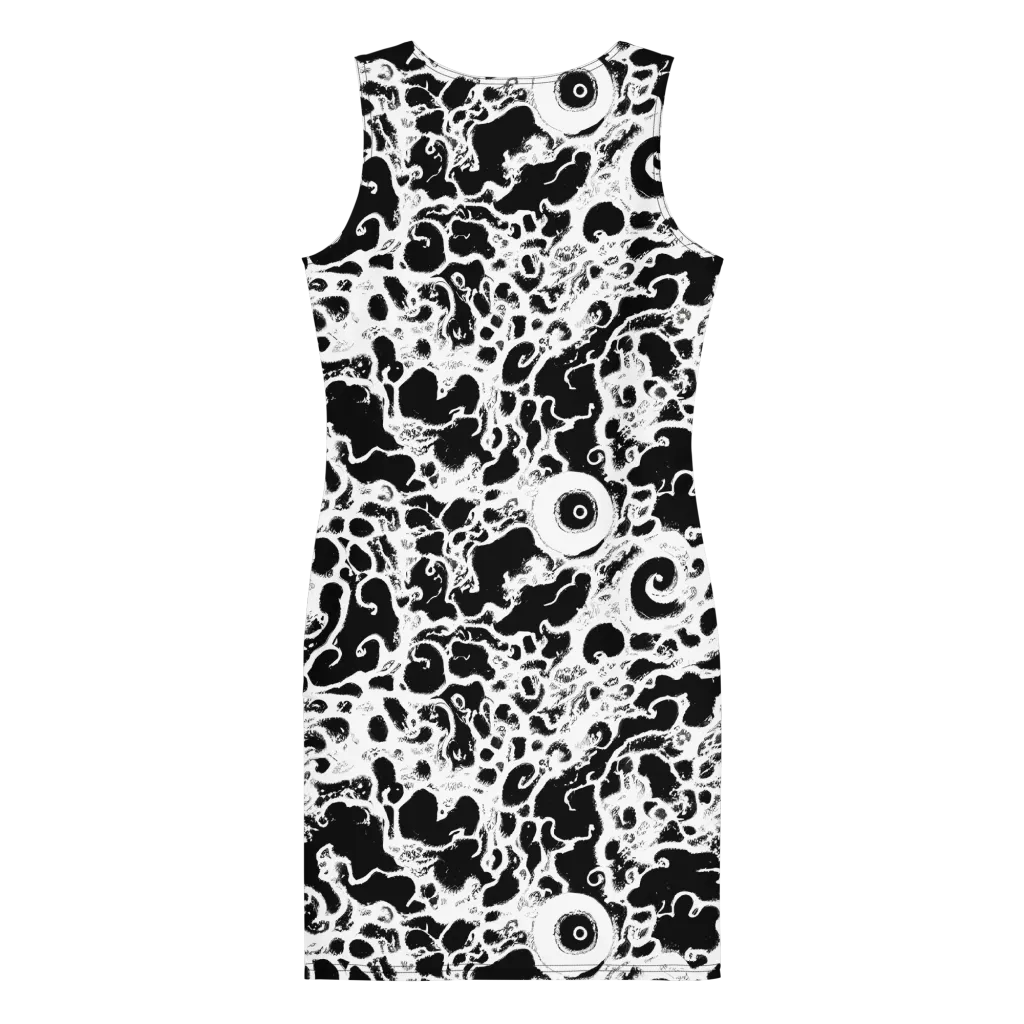 Obsidian Drift on Bodycon Dress — Back
