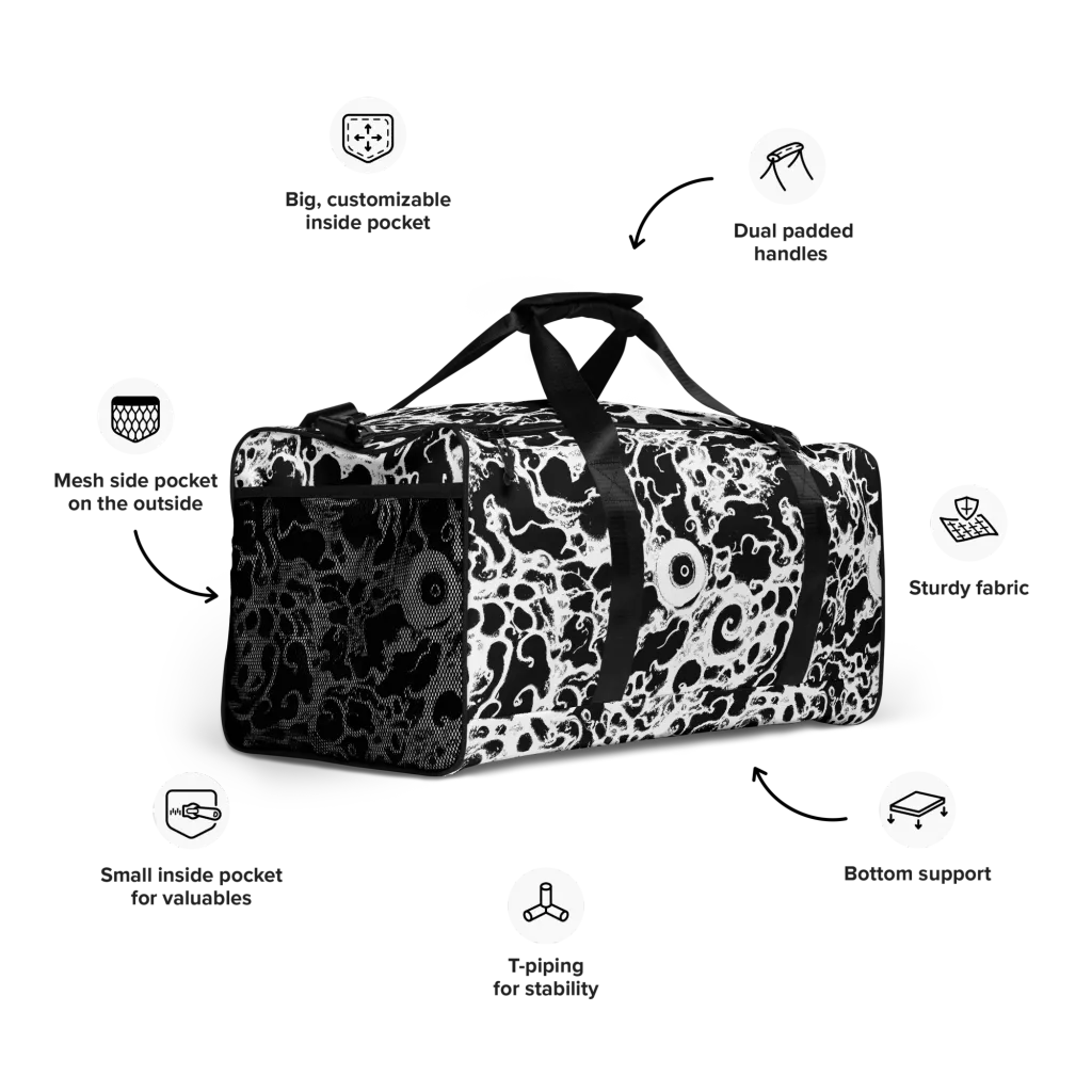 Obsidian Drift on Duffle Bag — Right Front