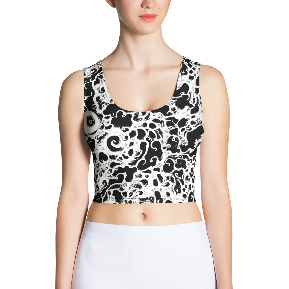 Obsidian Drift on Crop Top — Front