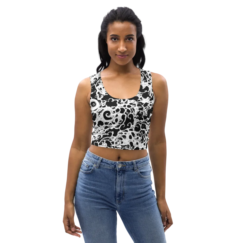 Obsidian Drift on Crop Top — Front