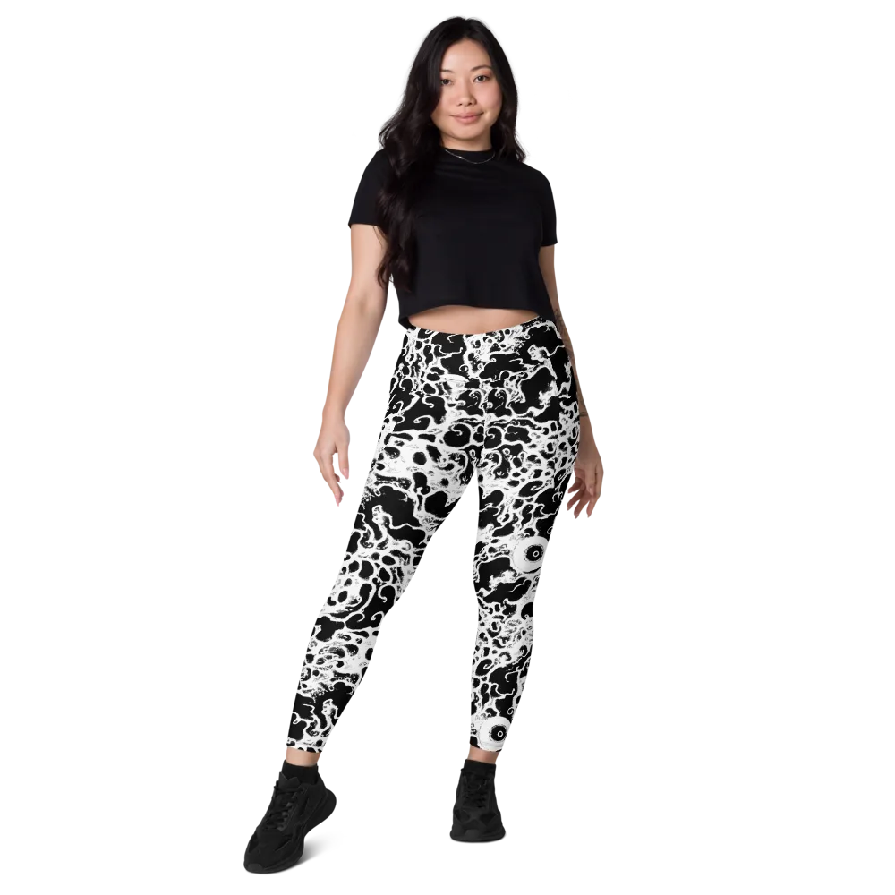 Obsidian Drift on Leggings with Pockets — Front