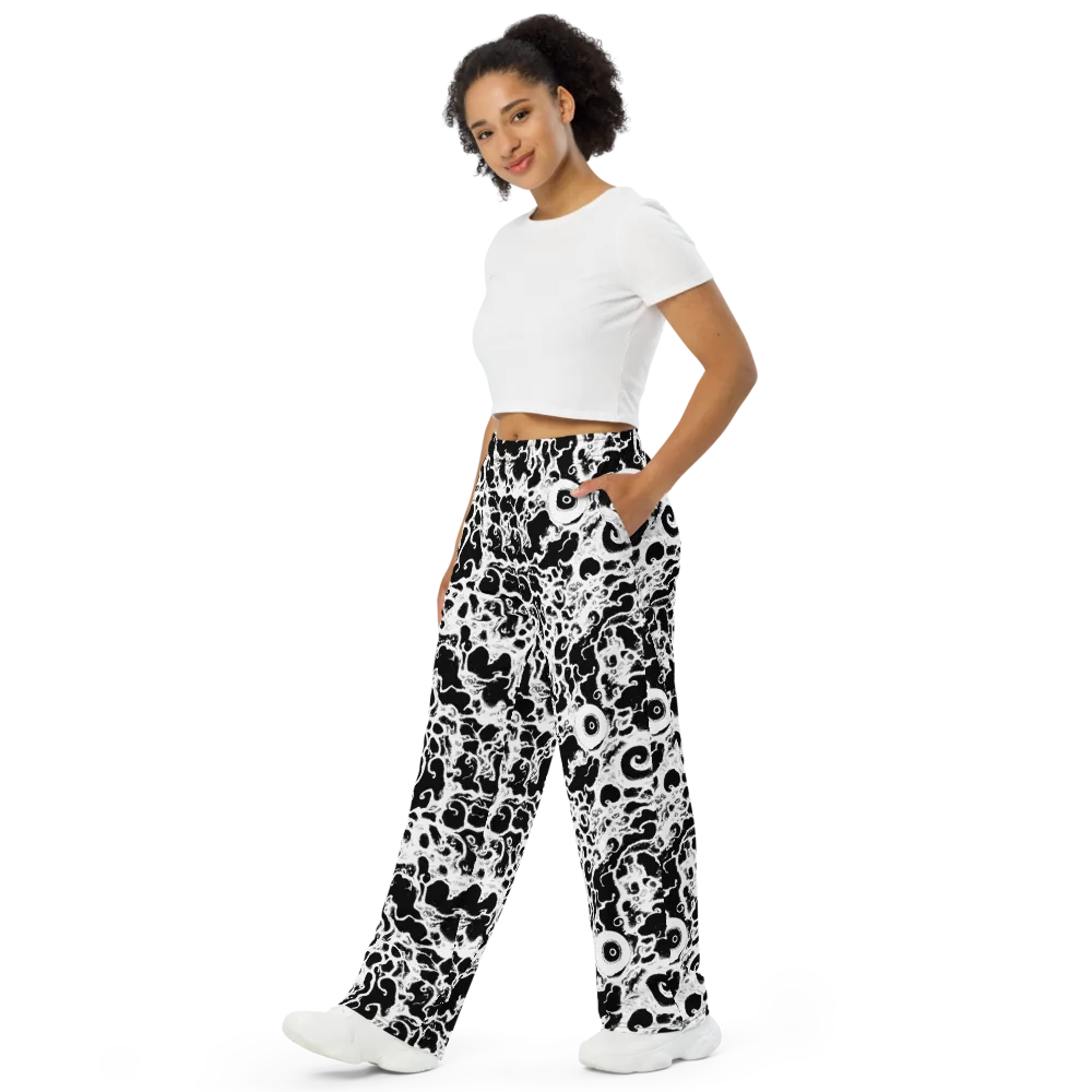 Obsidian Drift on Wide-Leg Pants — Left Front