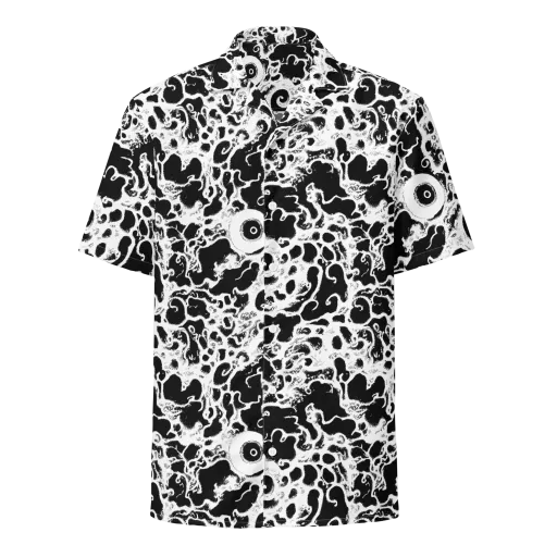 Obsidian Drift on a Button Shirt