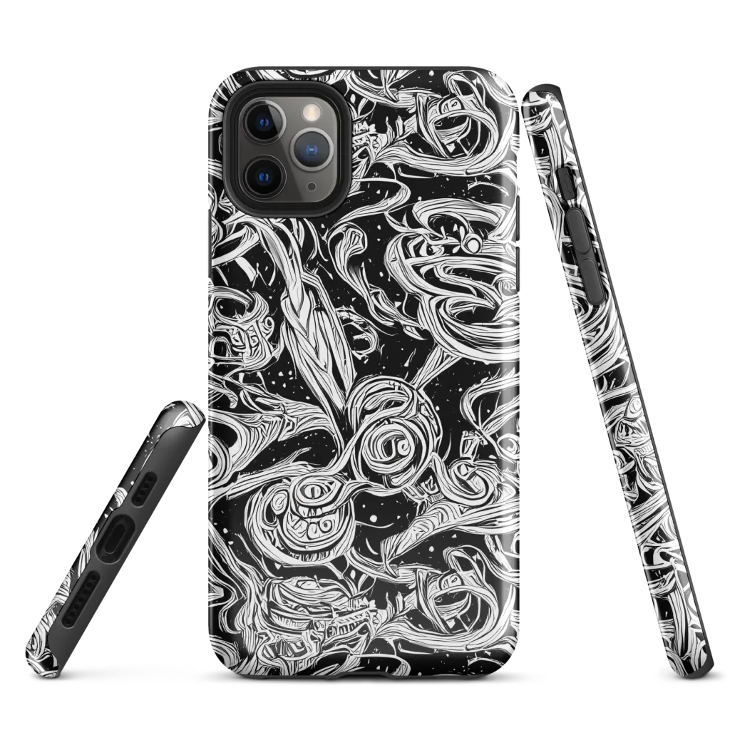 Blackwork Current on Tough Case for iPhone® — Front