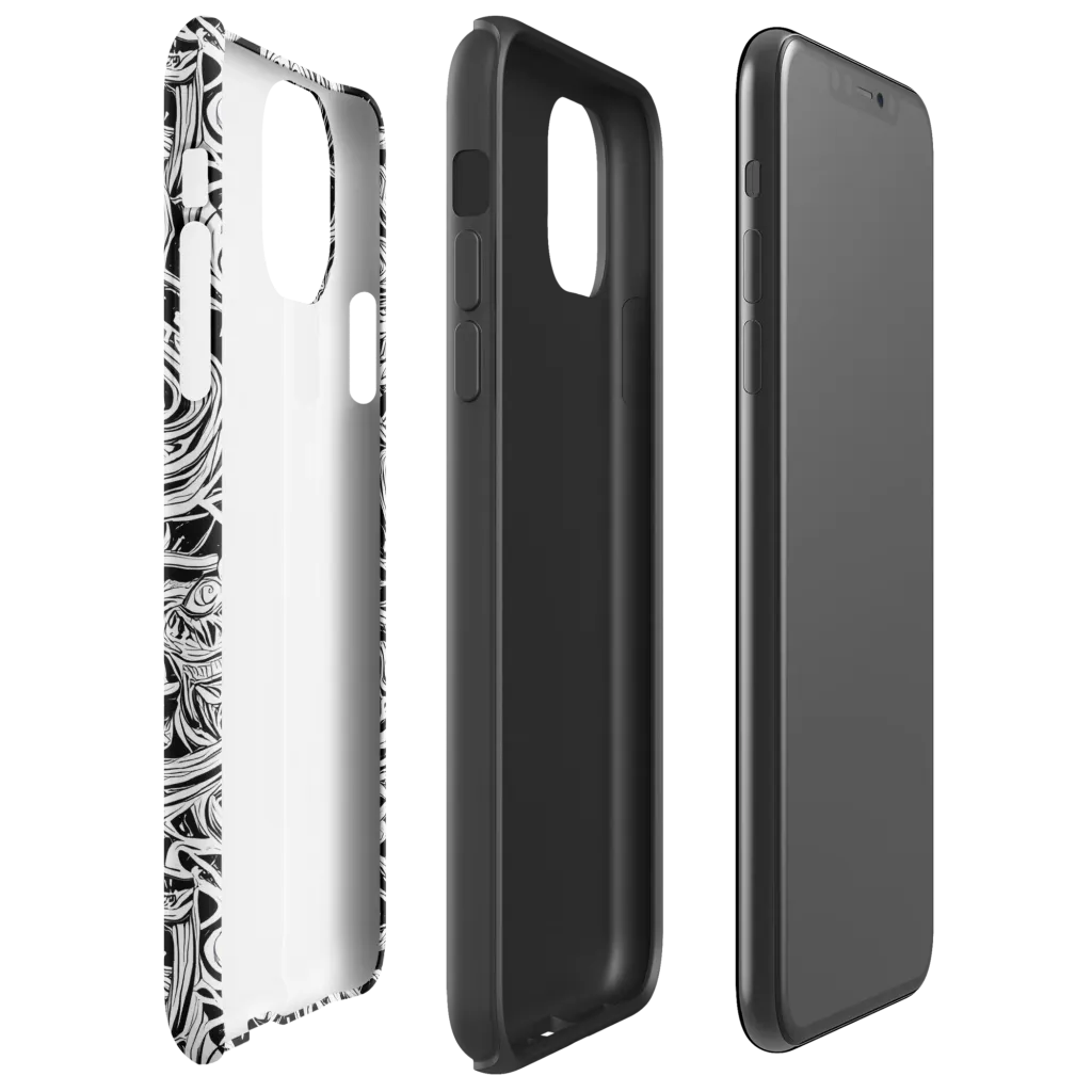 Blackwork Current on Tough Case for iPhone® — Right