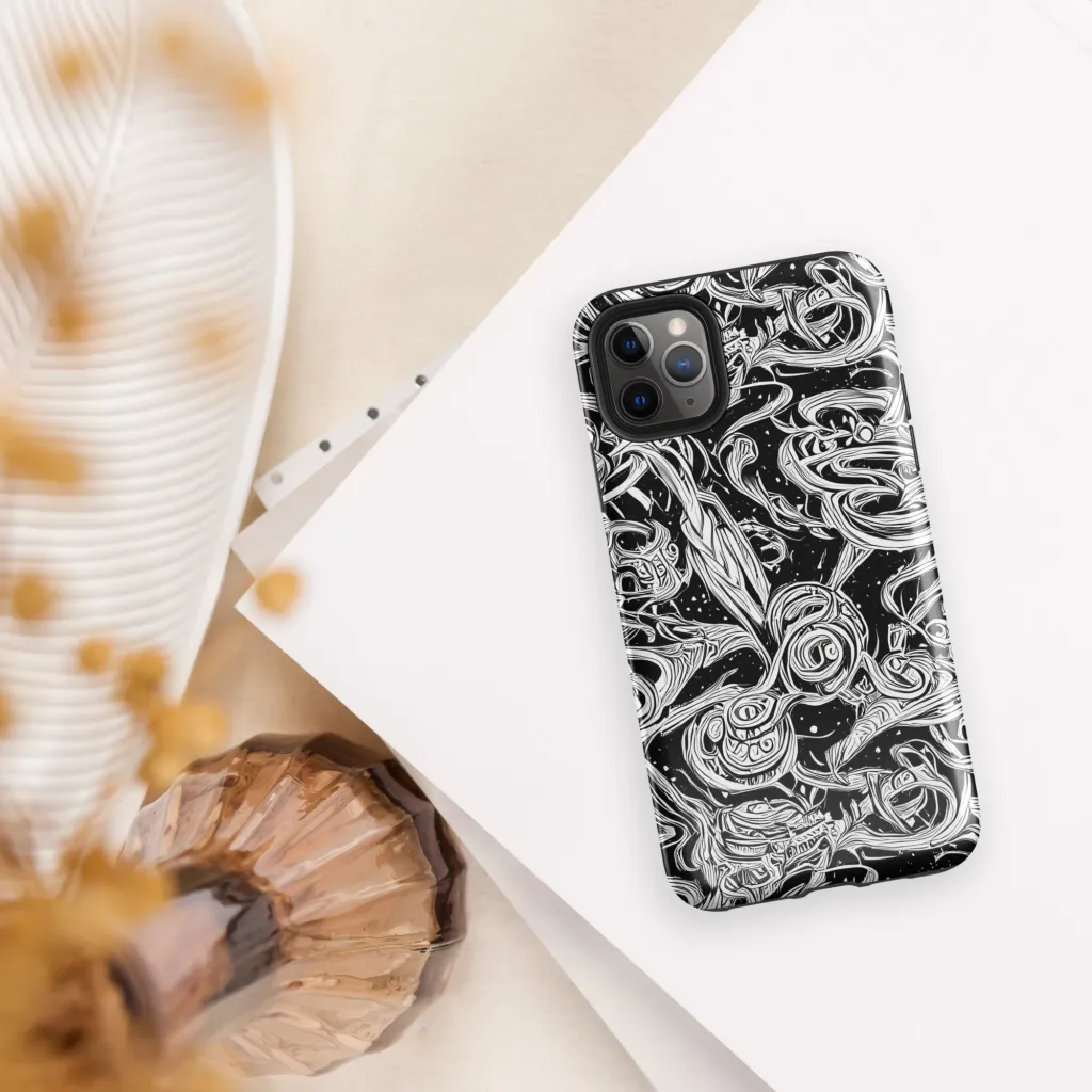 Blackwork Current on Tough Case for iPhone® — Front