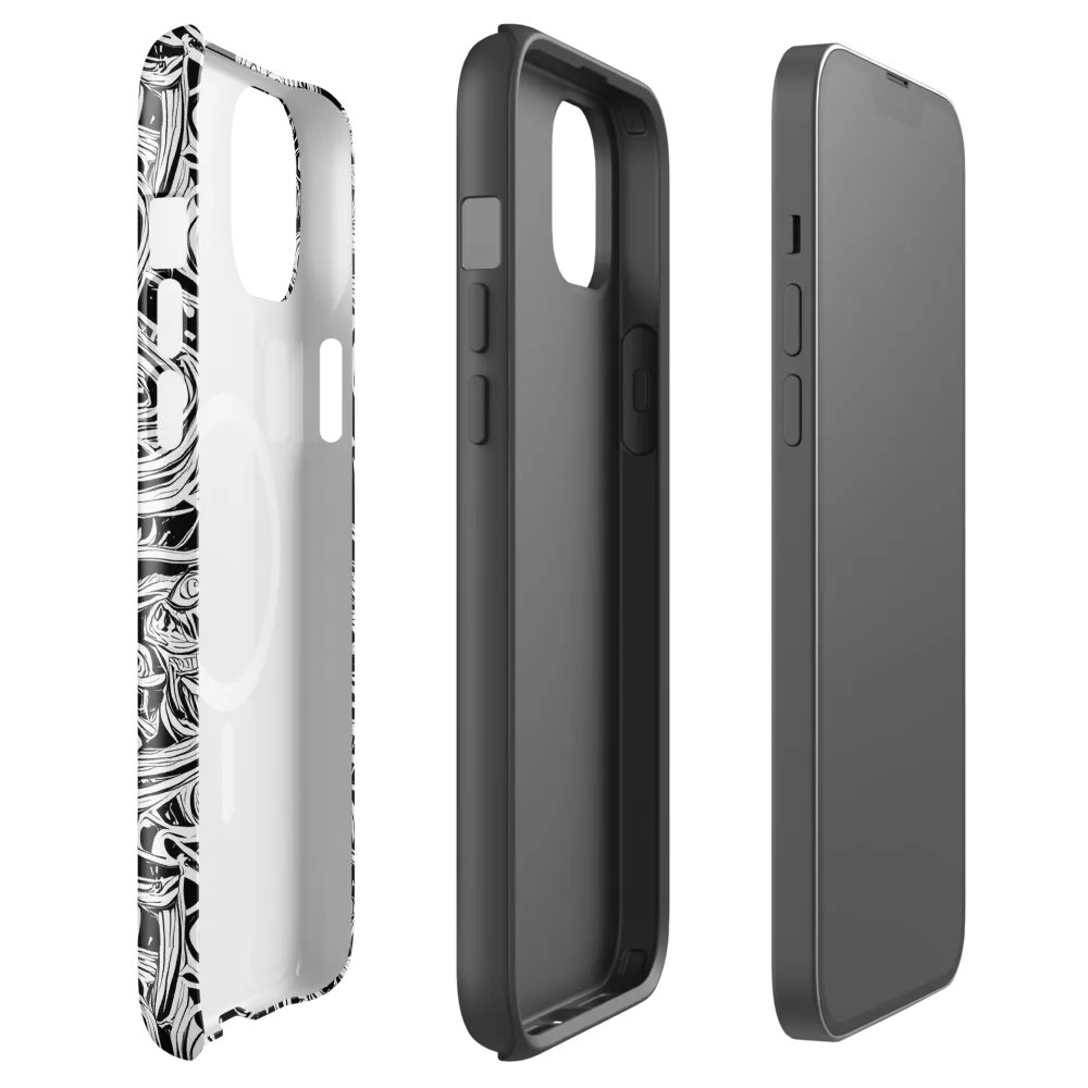 Blackwork Current on MagSafe Tough Case for iPhone® — Front
