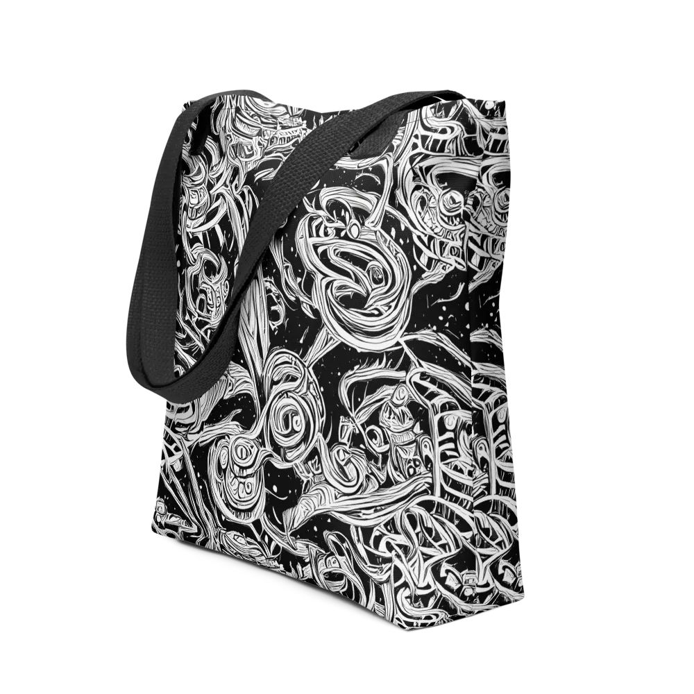 Blackwork Current on Tote Bag — Front