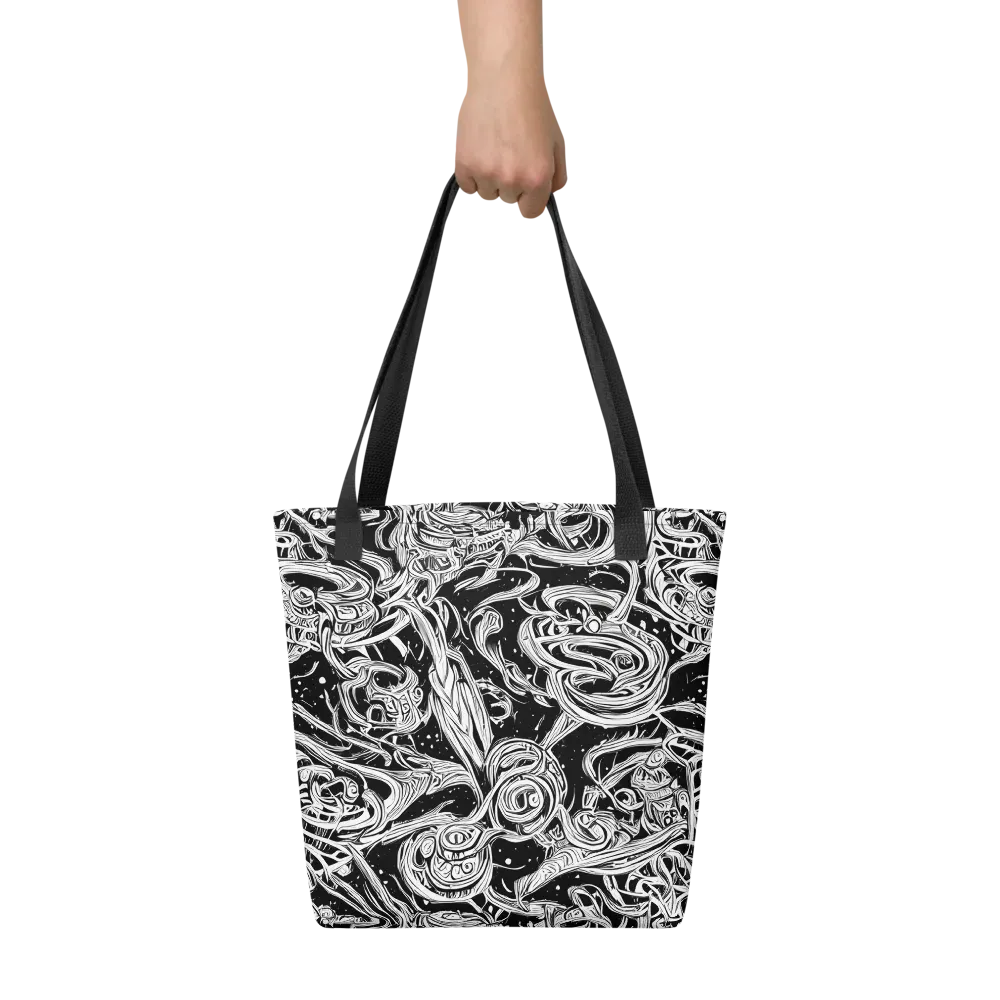 Blackwork Current on Tote Bag — Front