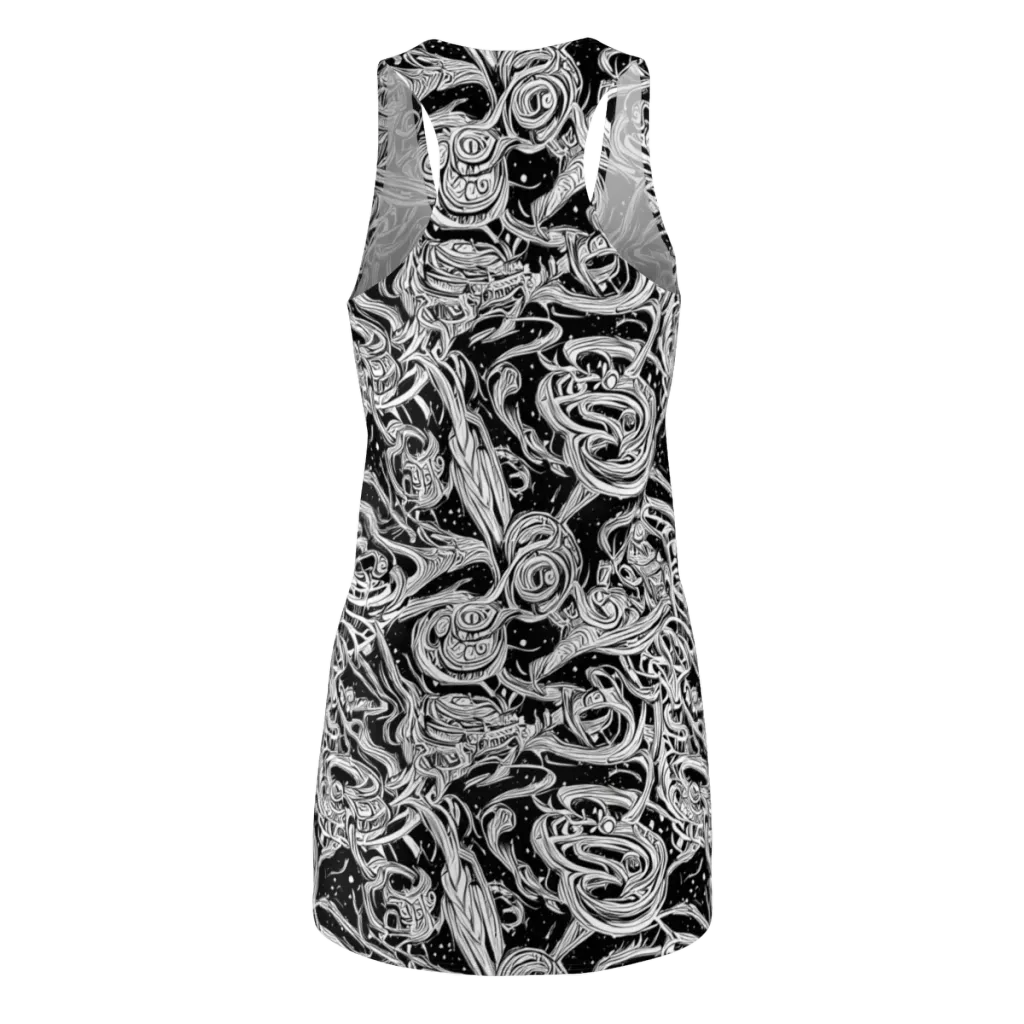 Blackwork Current on Racerback Dress — Back