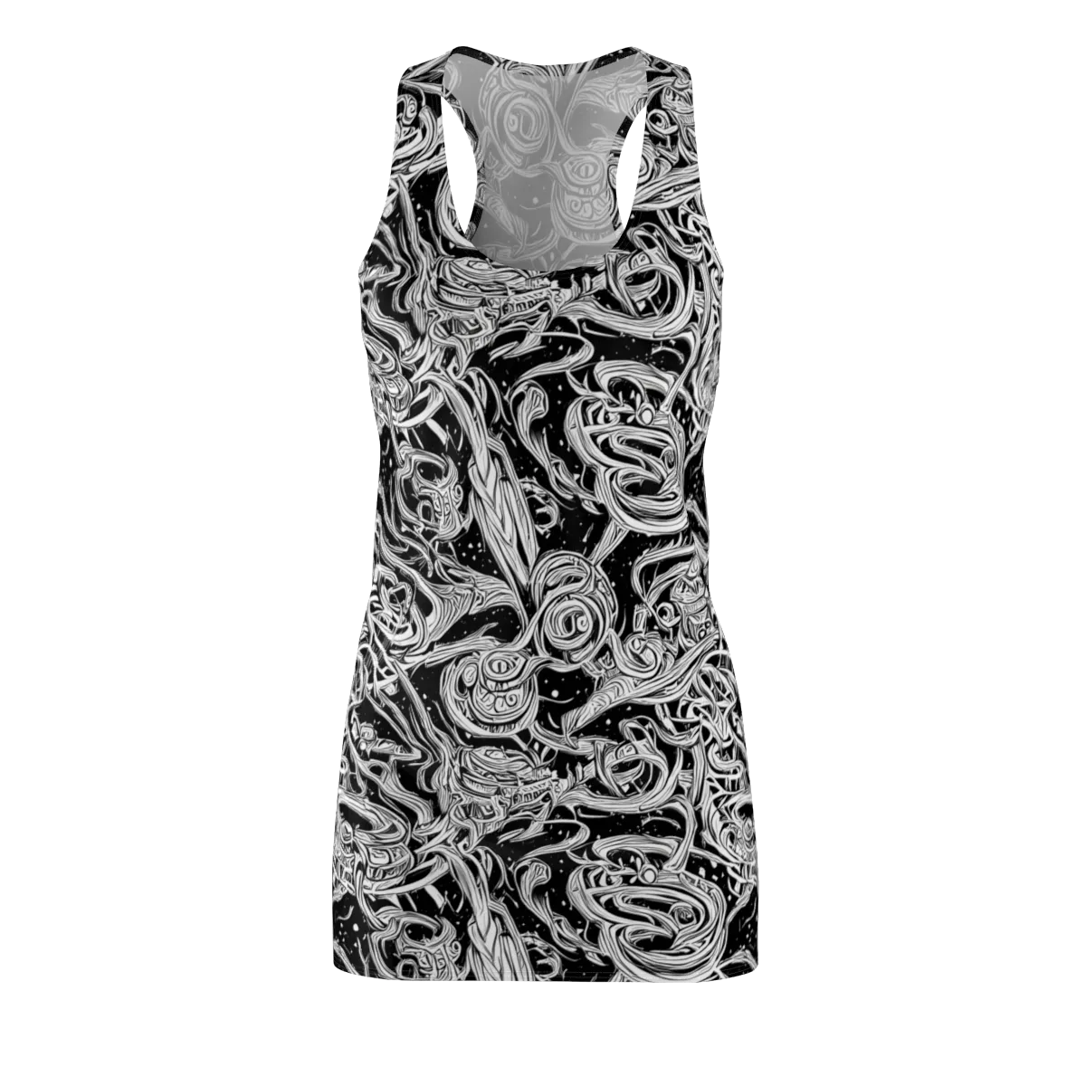 Blackwork Current on Racerback Dress — Front