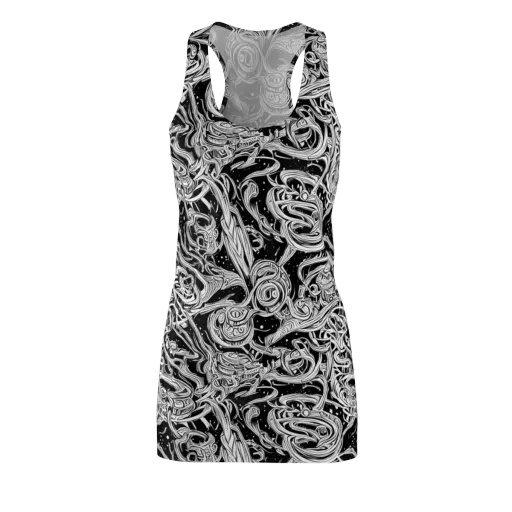 Blackwork Current on a Racerback Dress